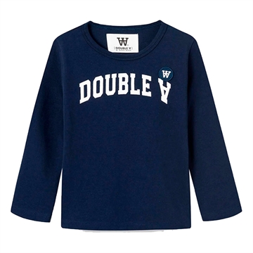 Wood Wood Double A Tee Kim  Arch l/s 5404-2323 Navy